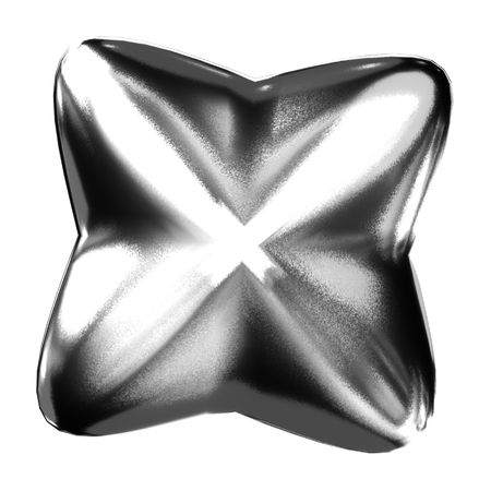 Abstract Chrome Shape  3D Icon