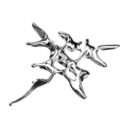 Abstract Chrome Shape  3D Icon