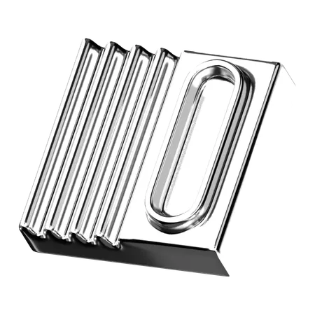 Abstract Chrome Shape  3D Icon