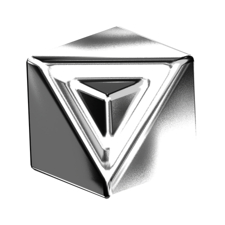 Abstract Chrome Shape  3D Icon