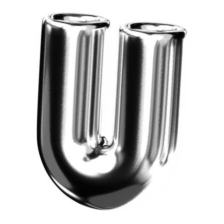 Abstract Chrome Shape  3D Icon