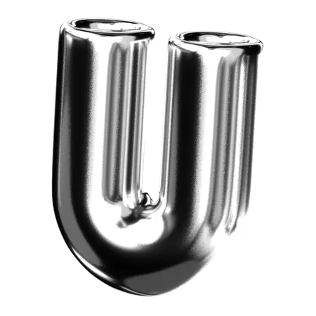 Abstract Chrome Shape  3D Icon