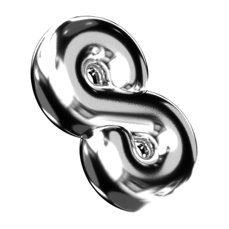 Abstract Chrome Shape  3D Icon