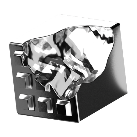 Abstract Chrome Shape  3D Icon