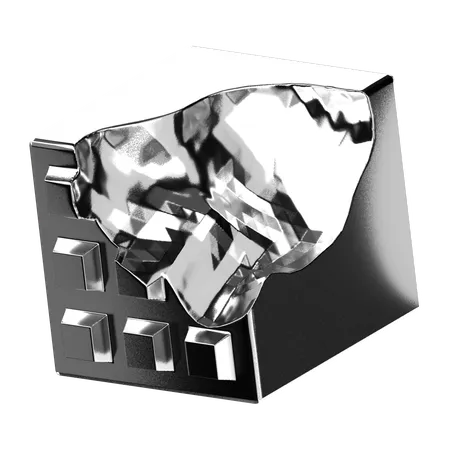 Abstract Chrome Shape  3D Icon