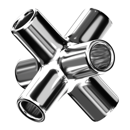 Abstract Chrome Shape  3D Icon