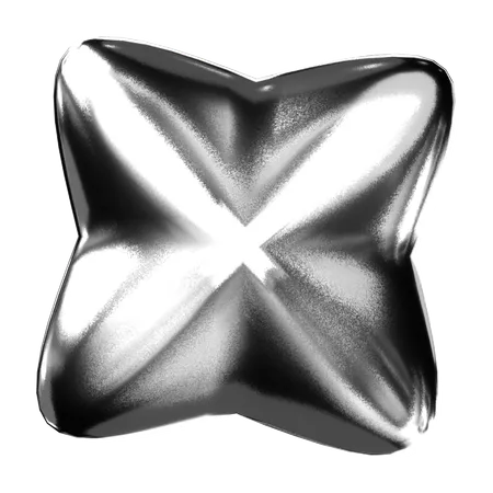 Abstract Chrome Shape  3D Icon