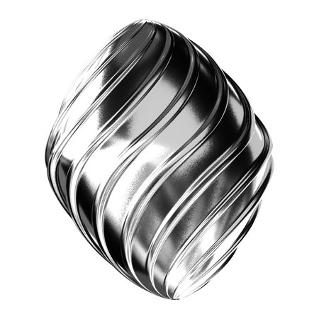 Abstract Chrome Shape  3D Icon