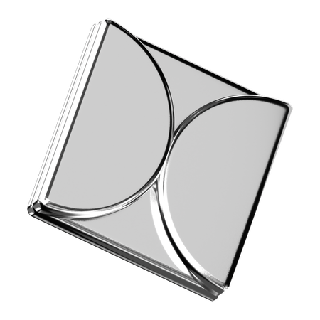 Abstract Chrome Shape  3D Icon