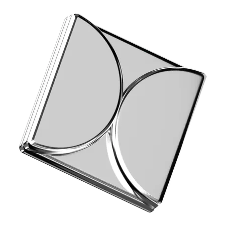 Abstract Chrome Shape  3D Icon