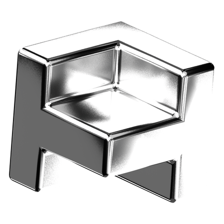 Abstract Chrome Shape  3D Icon