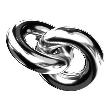 Abstract Chrome Shape  3D Icon