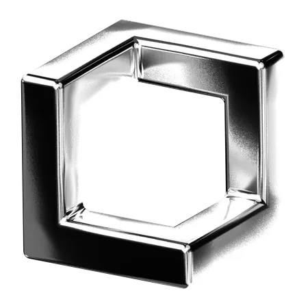 Abstract Chrome Shape  3D Icon