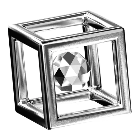 Abstract Chrome Shape  3D Icon