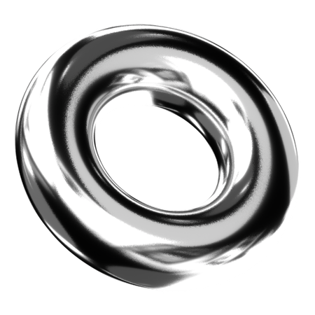 Abstract Chrome Shape  3D Icon