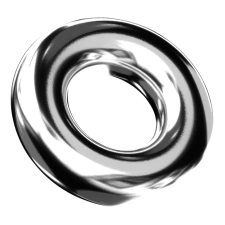 Abstract Chrome Shape  3D Icon