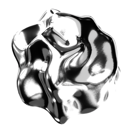 Abstract Chrome Shape  3D Icon