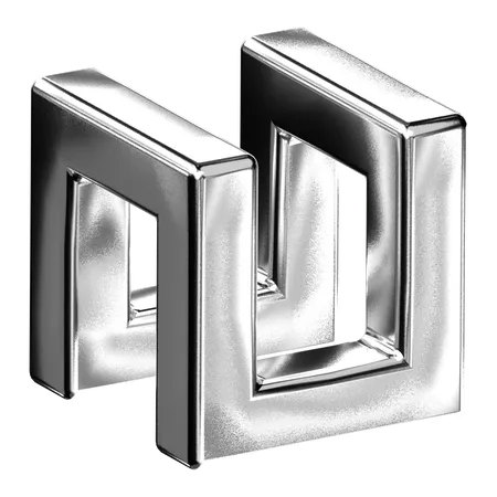 Abstract Chrome Shape  3D Icon