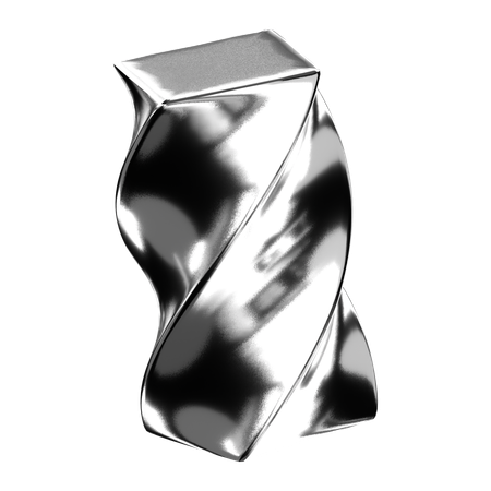 Abstract Chrome Shape  3D Icon