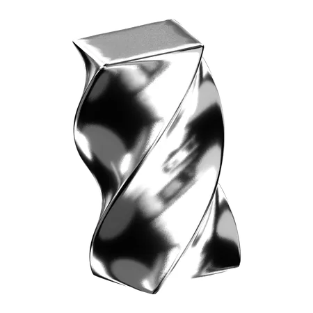 Abstract Chrome Shape  3D Icon