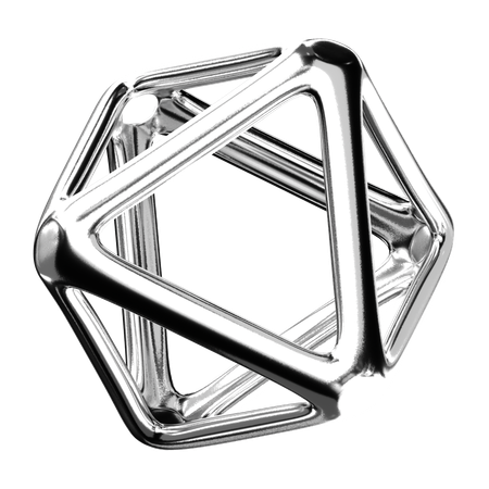 Abstract Chrome Shape  3D Icon