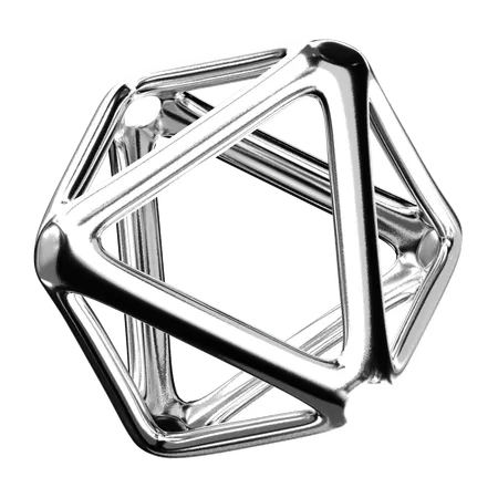 Abstract Chrome Shape  3D Icon