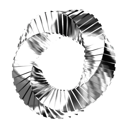 Abstract Chrome Shape  3D Icon