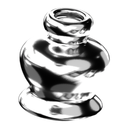 Abstract Chrome Shape  3D Icon