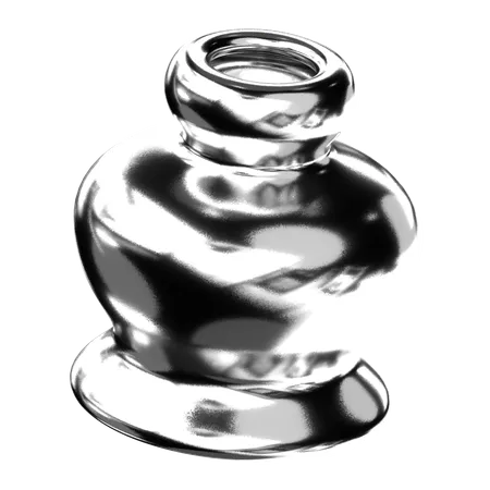 Abstract Chrome Shape  3D Icon