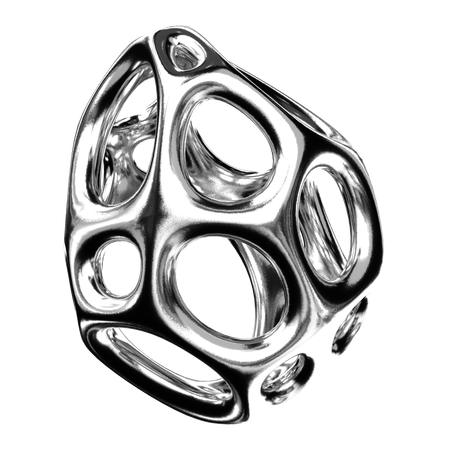 Abstract Chrome Shape  3D Icon