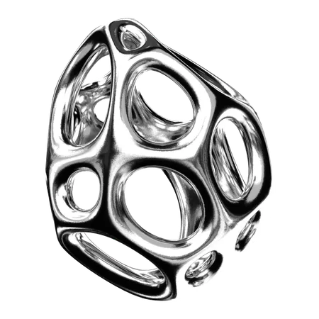 Abstract Chrome Shape  3D Icon