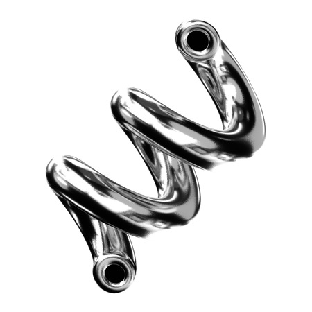 Abstract Chrome Shape  3D Icon