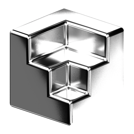 Abstract Chrome Shape  3D Icon