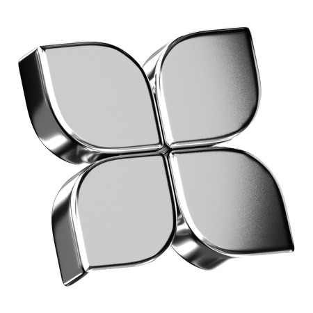 Abstract Chrome Shape  3D Icon