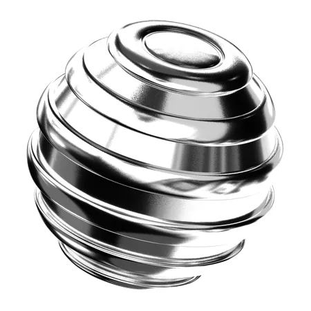 Abstract Chrome Shape  3D Icon