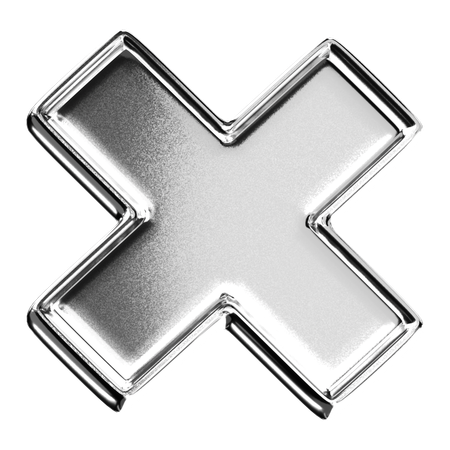 Abstract Chrome Shape  3D Icon