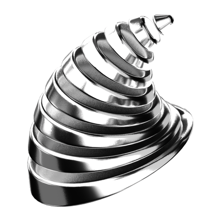 Abstract Chrome Shape  3D Icon