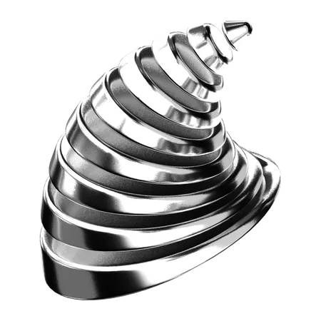 Abstract Chrome Shape  3D Icon