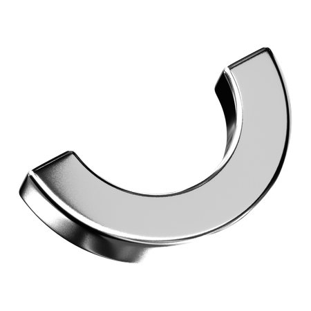 Abstract Chrome Shape  3D Icon