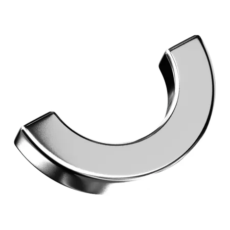 Abstract Chrome Shape  3D Icon