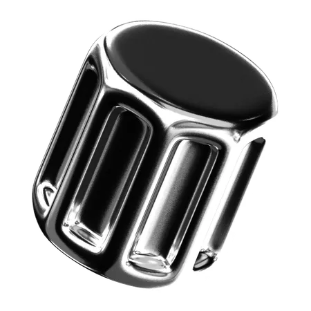 Abstract Chrome Shape  3D Icon