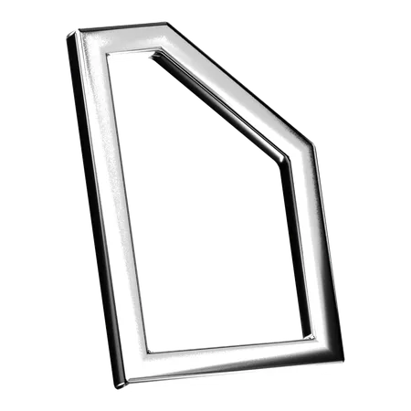 Abstract Chrome Shape  3D Icon