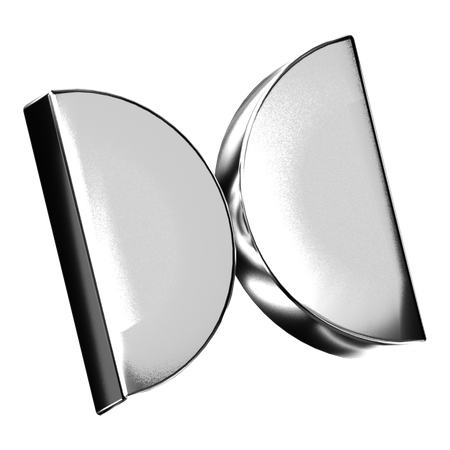 Abstract Chrome Shape  3D Icon