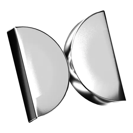 Abstract Chrome Shape  3D Icon