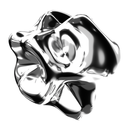 Abstract Chrome Shape  3D Icon