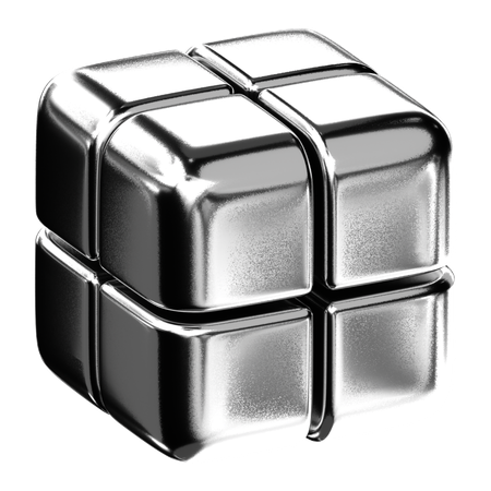 Abstract Chrome Shape  3D Icon