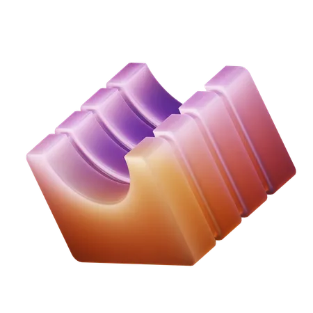 抽象的なクランプ形状  3D Icon