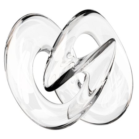 Abstract Clear Glass Sculpture  3D Icon