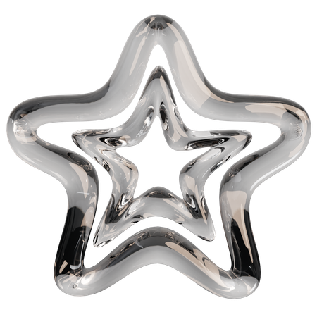 Abstract Clear Glass Sculpture  3D Icon