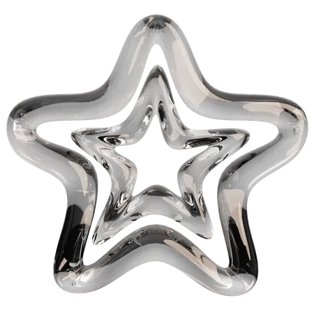 Abstract Clear Glass Sculpture  3D Icon